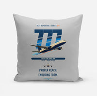 Thumbnail for Boeing 777-200ER design on light gray pillow