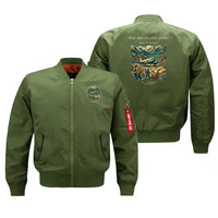 Thumbnail for VINTAGE G4097 - The Highland Strip - Bomber Jacket design on green