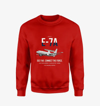 Thumbnail for E-7A Wedgetail design on red sweatshirt