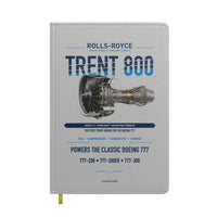 Thumbnail for TRENT 800 design on light gray notebook