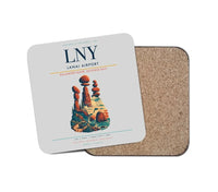 Thumbnail for Lanai Airport (LNY) design on light gray 1 piece coaster