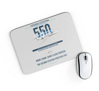 Thumbnail for Cessna Citation 550 - Citation II design on light gray rectangle mouse pad