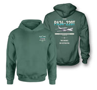 Thumbnail for Piper PA-34-220T Seneca V design on green double-side hoodie, double-side print