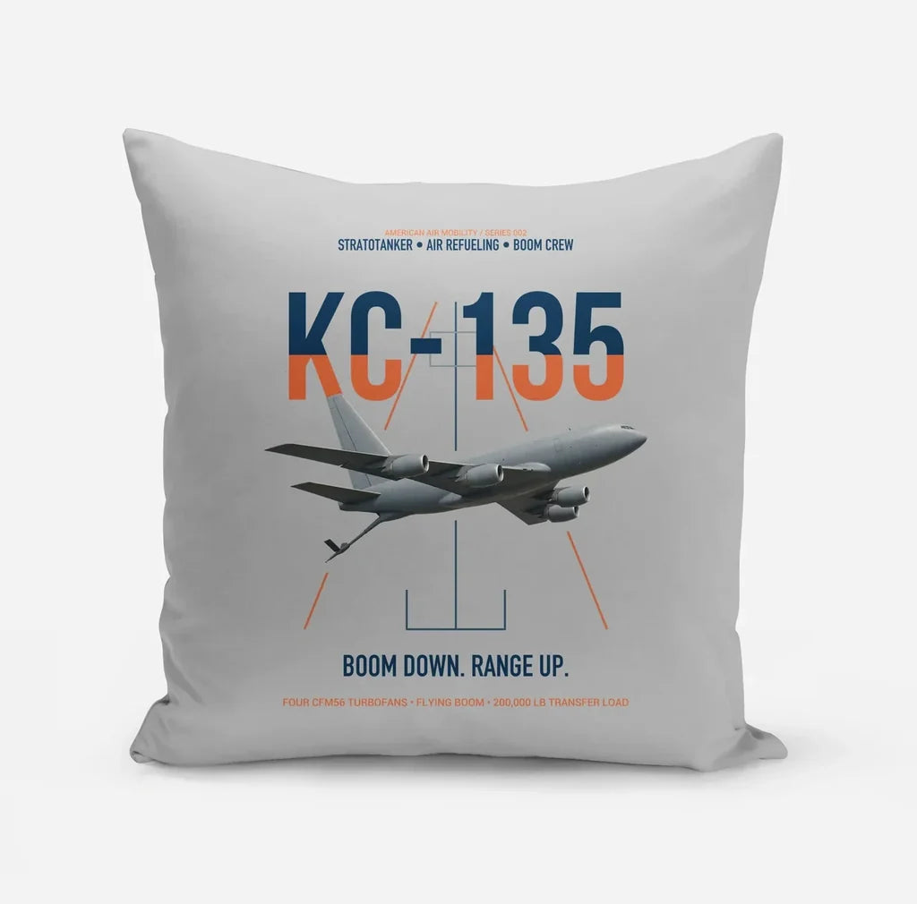 KC-135 STRATOTANKER design on light gray pillow