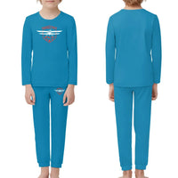 Thumbnail for Super Born To Fly children pajamas - Light Blue