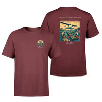 Thumbnail for VINTAGE G4446 - The Oyster Farm Rounds - Double-Side T-Shirt design on darkred double side t shirt