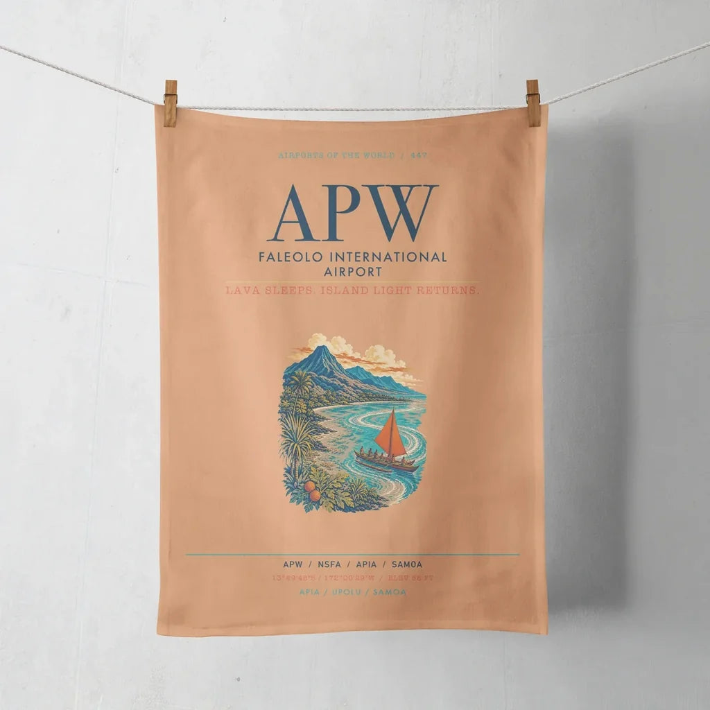 Faleolo International Airport (APW) design on orange towel