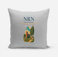 Thumbnail for Weeze Airport (NRN) design on light gray pillow