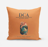 Thumbnail for Ronald Reagan Washington National Airport (DCA) design on orange pillow