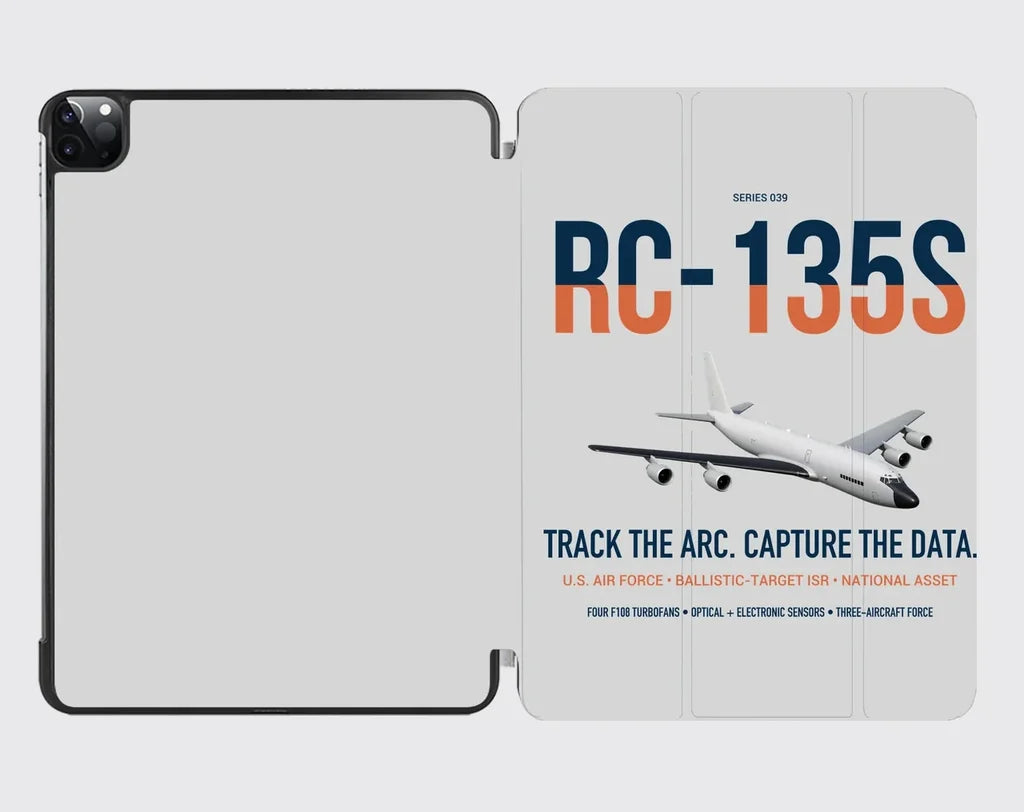 RC-135S Cobra Ball design on light gray ipad tablet case