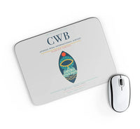 Thumbnail for Afonso Pena International Airport (CWB) design on light gray rectangle mouse pad