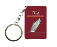 Thumbnail for Glacier Park International Airport (FCA) design on dark red key chain
