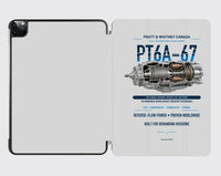 Thumbnail for PT6A-67 design on light gray ipad tablet case