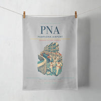 Thumbnail for Pamplona Airport (PNA) design on light gray towel