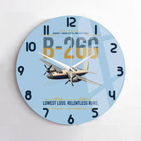 Thumbnail for B-26G Marauder design on light blue no frame wall clock