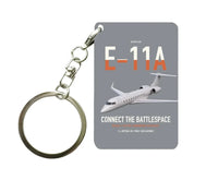 Thumbnail for E-11A BACN design on gray designed key chain, double-side print