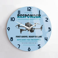 Thumbnail for BRINC Responder design on light blue no frame wall clock