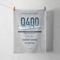 Thumbnail for De Havilland Dash 8-400 design on light gray towel