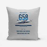 Thumbnail for Beechcraft Baron G58 design on light gray pillow