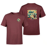 Thumbnail for VINTAGE G4287 - The Powder Morning Lift - Double-Side T-Shirt design on darkred double side t shirt