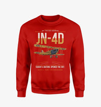 Thumbnail for Curtiss JN-4D Jenny design on red sweatshirt