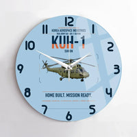 Thumbnail for Korea Aerospace Industries KUH-1 Surion design on light blue no frame wall clock