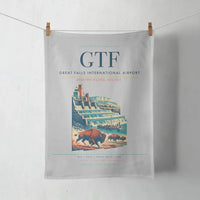 Thumbnail for Great Falls International Airport (GTF) design on light gray towel
