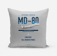 Thumbnail for McDonnell Douglas MD-80 design on light gray pillow