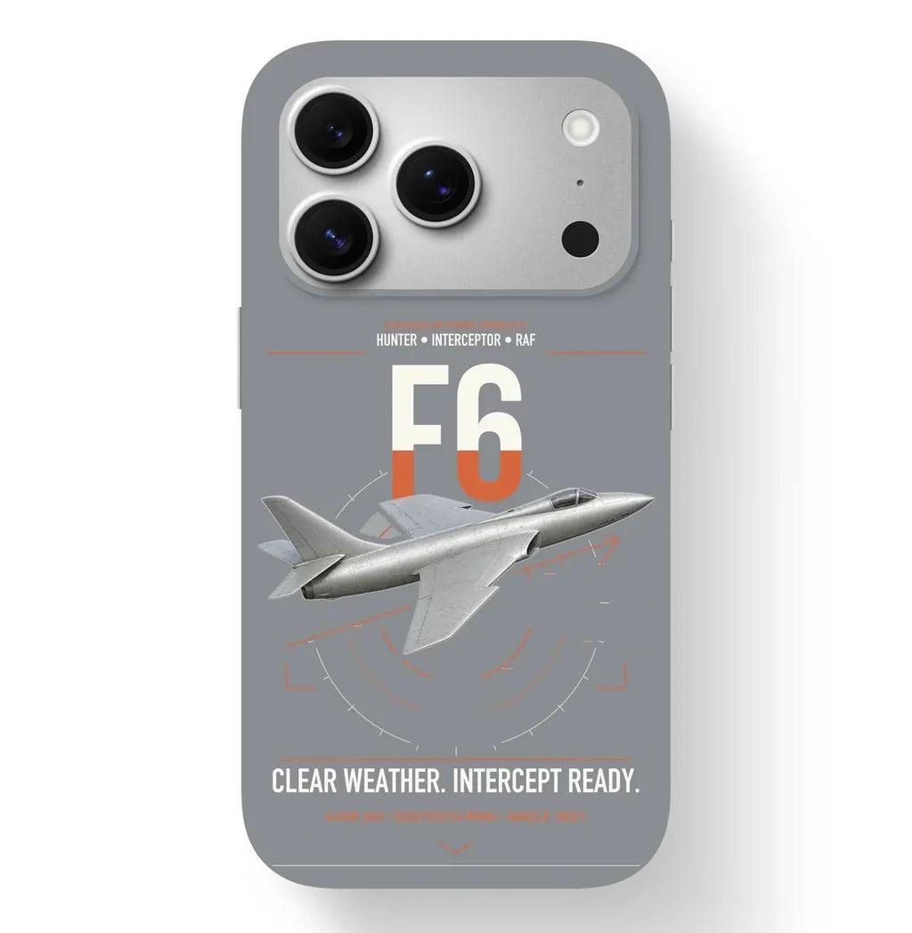Hawker Hunter F6 design on gray magsafe iphone case, for iPhone 17 Pro