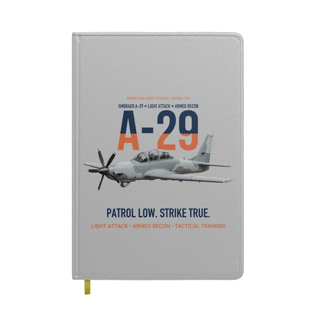 A-29 Super Tucano Light Attack design on light gray notebook