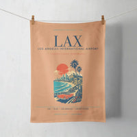 Thumbnail for Los Angeles International Airport (LAX) design on orange towel