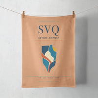 Thumbnail for Seville Airport (SVQ) design on orange towel