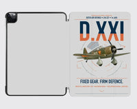 Thumbnail for Fokker D.XXI — Dutch LVA aircraft 221 design on light gray ipad tablet case