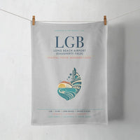 Thumbnail for Long Beach Airport (Daugherty Field) (LGB) design on light gray towel