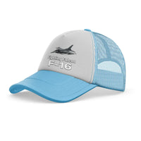 Thumbnail for The Fighter Jet 16 trucker cap - light blue