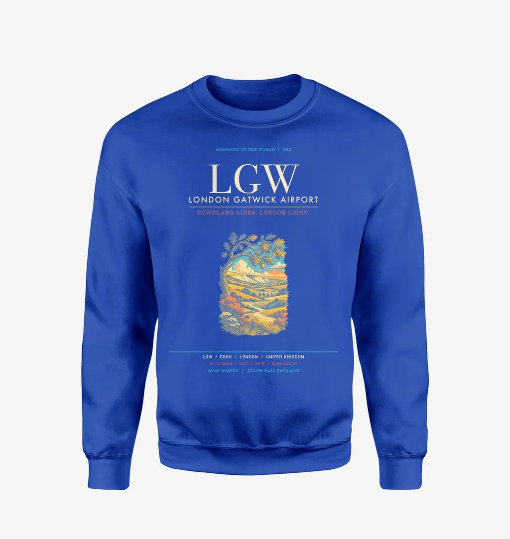 London Gatwick Airport LGW Sweatshirt - Blue