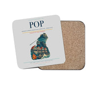 Thumbnail for Gregorio Luperón International Airport (POP) design on light gray 1 piece coaster