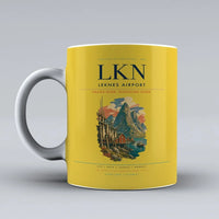 Thumbnail for Leknes Airport (LKN) airport code design on yellow ceramic mug