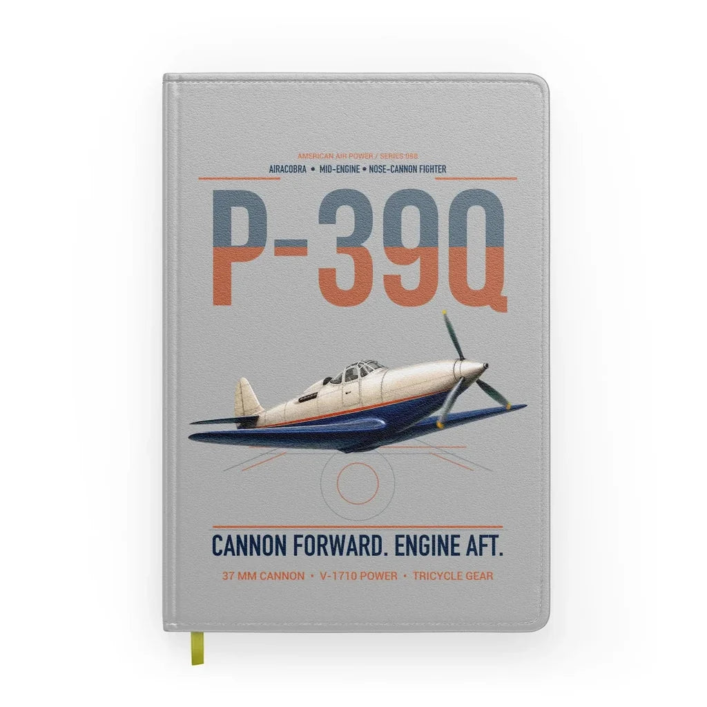 P-39Q Airacobra design on light gray notebook
