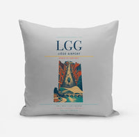 Thumbnail for Liège Airport (LGG) design on light gray pillow