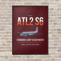 Thumbnail for Atlantique 2 Standard 6 vertical canvas print - framed - dark red background