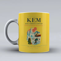 Thumbnail for Kemi-Tornio Airport (KEM) airport code design on yellow ceramic mug