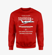 Thumbnail for Cessna Citation Sovereign+ design on red sweatshirt