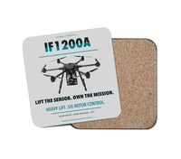 Thumbnail for Inspired Flight IF1200A design on light gray 1 piece coaster