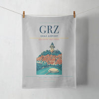 Thumbnail for Graz Airport (GRZ) design on light gray towel