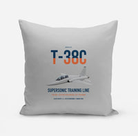 Thumbnail for T-38C Talon design on light gray pillow