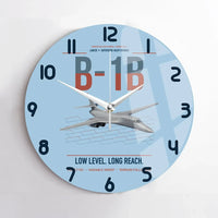 Thumbnail for B-1B Lancer design on light blue no frame wall clock