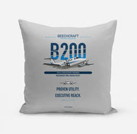 Thumbnail for Beechcraft King Air B200 design on light gray pillow