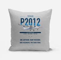 Thumbnail for Tecnam P2012 Traveller design on light gray pillow