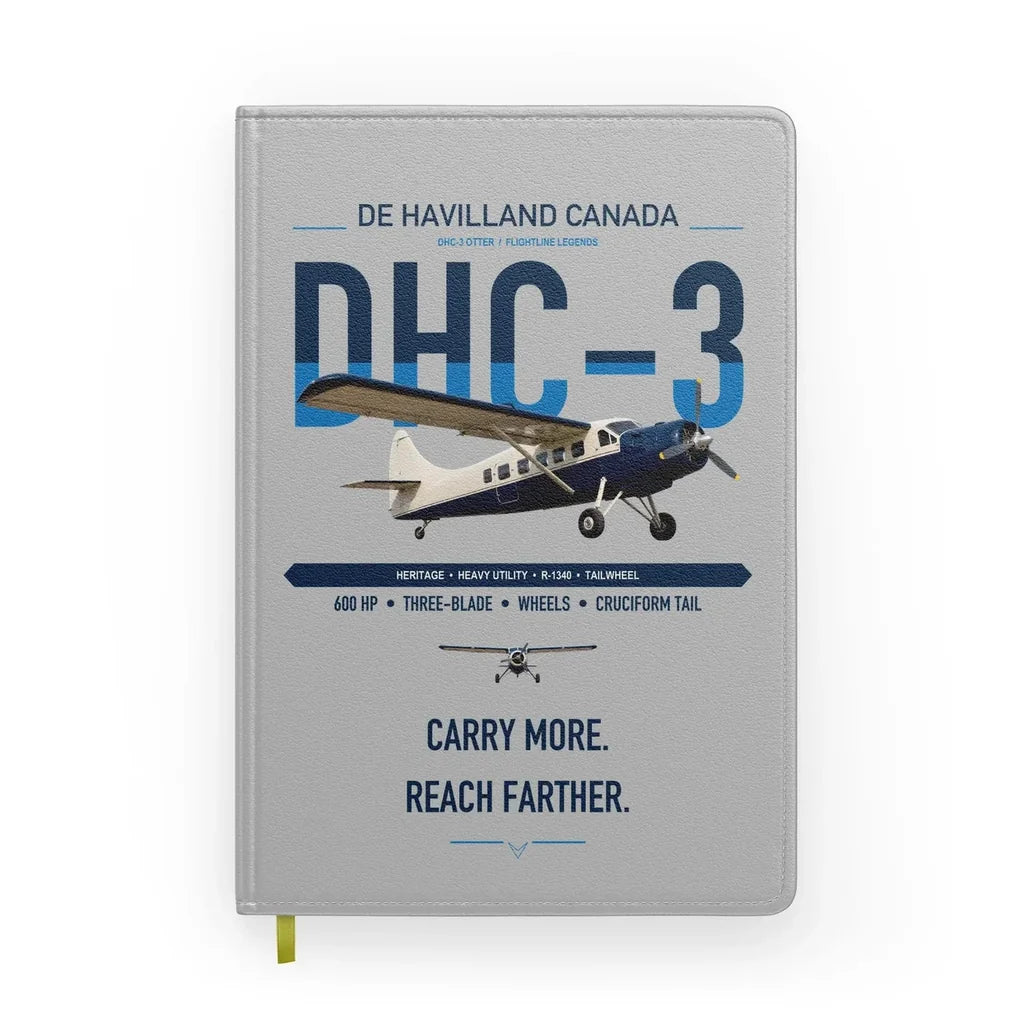 DHC-3 Otter design on light gray notebook